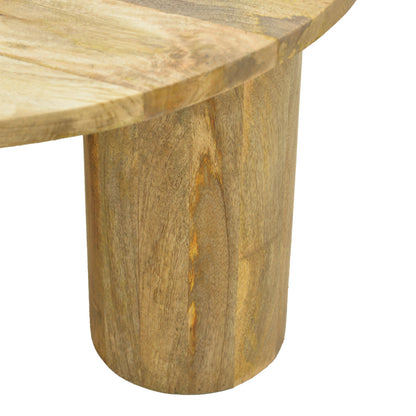 Coffee table Orban solid mango wood in natural color D80x45cm