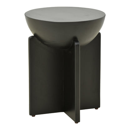 Side table Jenby solid mango wood black D40x50cm