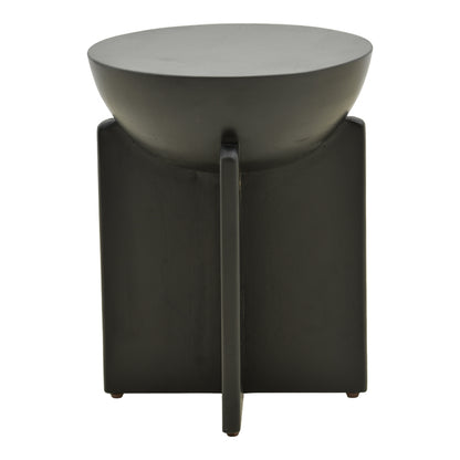 Side table Jenby solid mango wood black D40x50cm