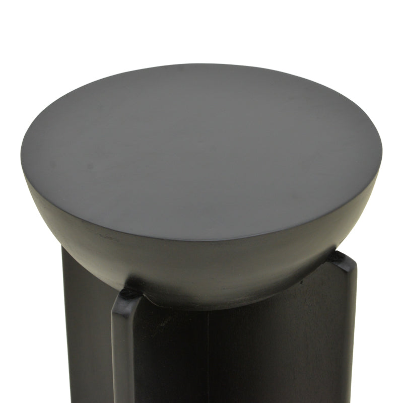 Side table Jenby solid mango wood black D40x50cm