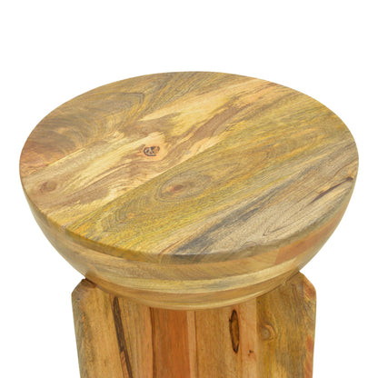 Side table Jenby solid mango wood in natural color D40x50cm