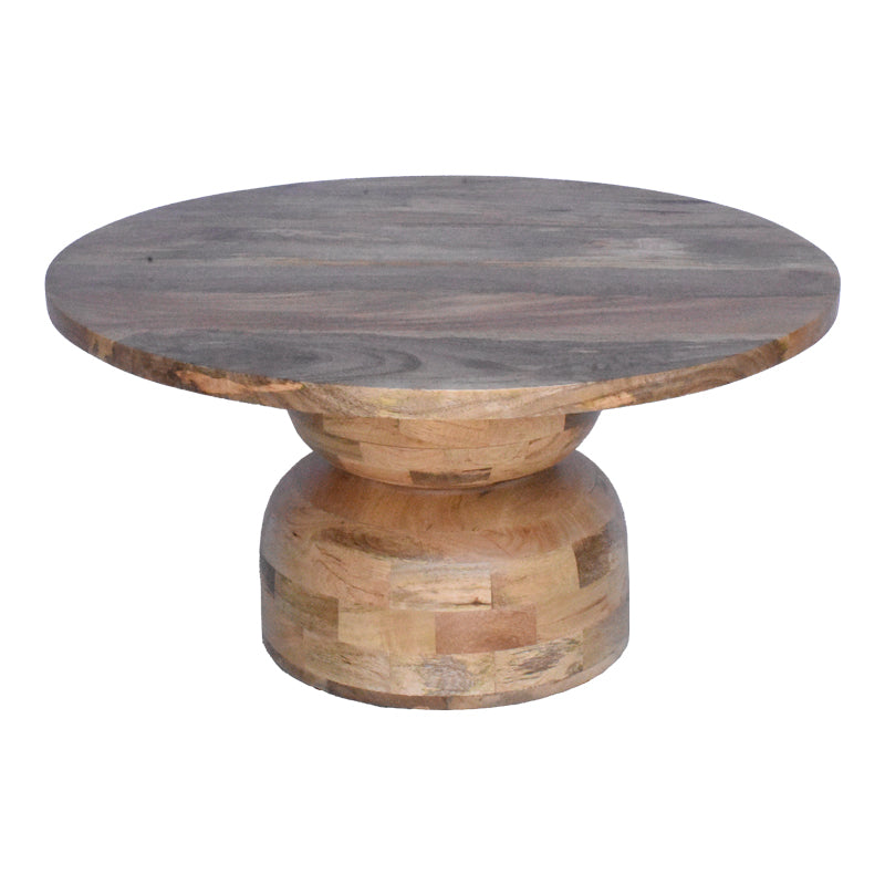 Table Zoulen natural color walnut mango wood Φ80x40cm