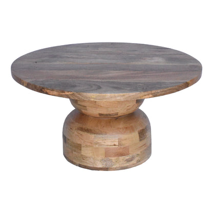 Table Zoulen natural color walnut mango wood Φ80x40cm
