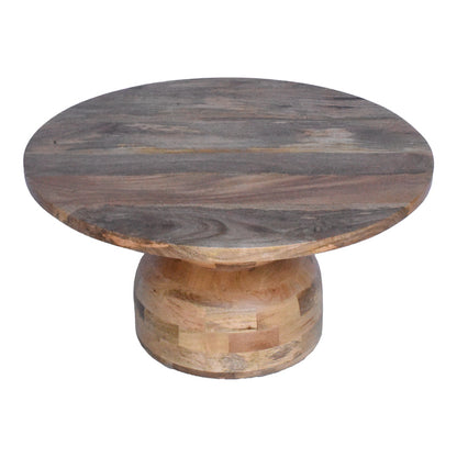 Table Zoulen natural color walnut mango wood Φ80x40cm