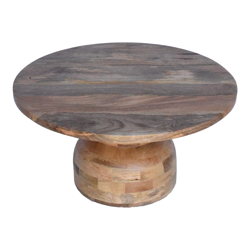 Table Zoulen natural color walnut mango wood Φ80x40cm