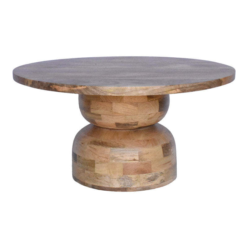 Table Zoulen natural color walnut mango wood Φ80x40cm