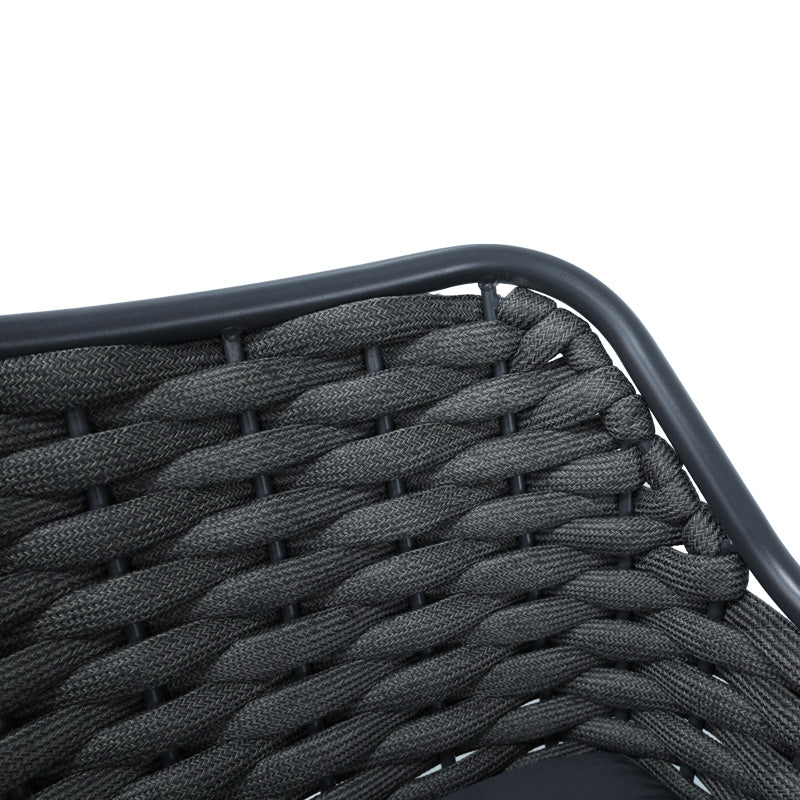 Zuki pakoworld aluminum-pp bar stool stackable with gray frame and cushion 55x54x109cm