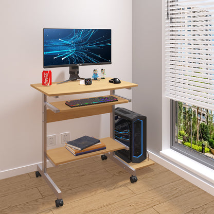 Computer desk Veronce in natural color with metal skeleton 89x47x71cm