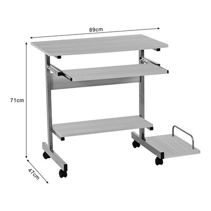 Computer desk Veronce in natural color with metal skeleton 89x47x71cm