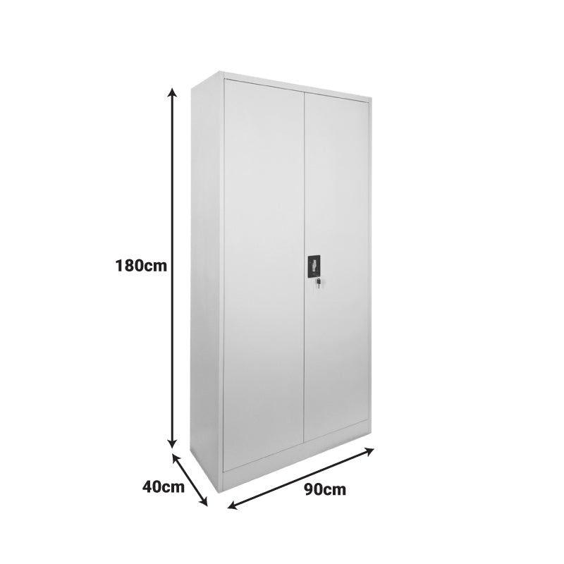 Ugren metal cabinet in light gray color 90x40x180cm