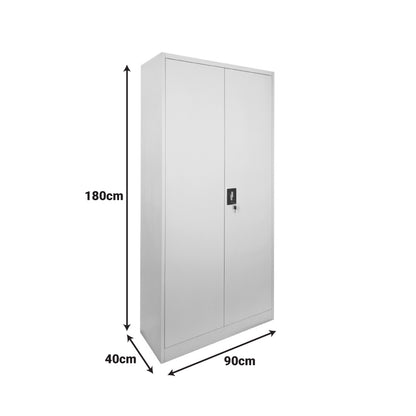 Ugren metal cabinet in light gray color 90x40x180cm