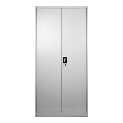 Zogi metal cabinet with partition in light gray color 90x45x180cm
