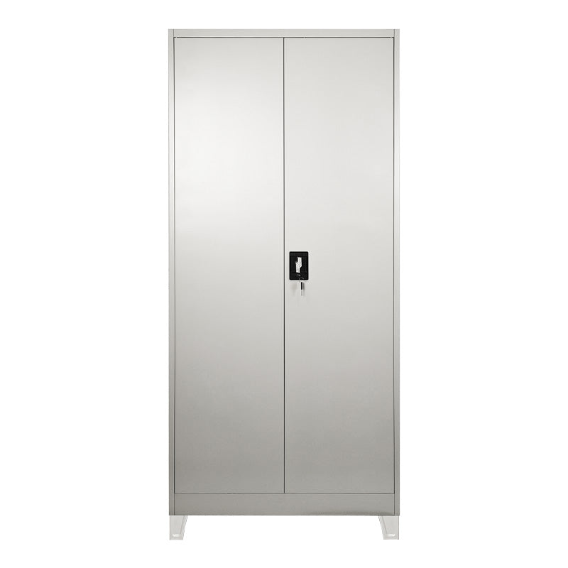 Zogi metal cabinet with partition in light gray color 90x45x190cm