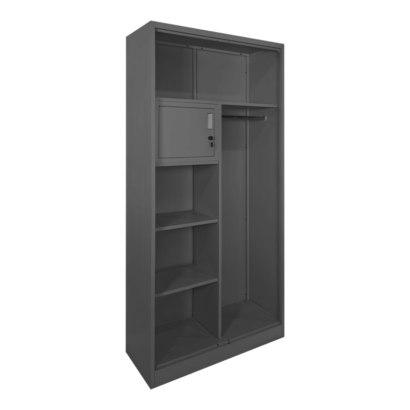 Zogi metal cabinet with partition in anthracite color 90x45x180cm