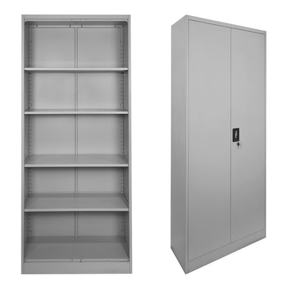 Ugren metal wardrobe in light gray 70x40x180cm
