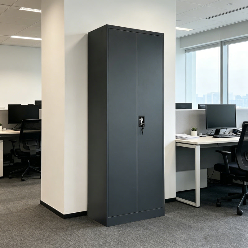Ugren metal wardrobe anthracite 70x40x180cm