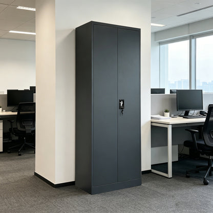 Ugren metal wardrobe anthracite 70x40x180cm