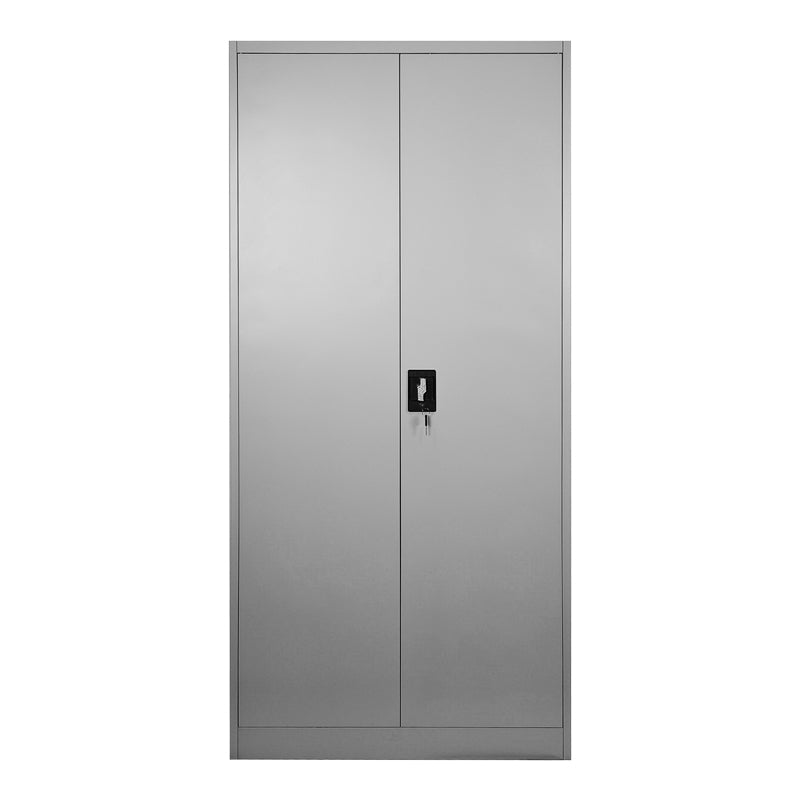 Zogi metal wardrobe with partition in light gray 70x40x180cm