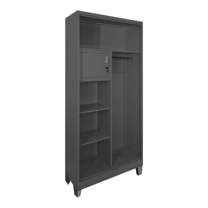 Zogi metal cabinet with partition in anthracite color 90x45x190cm