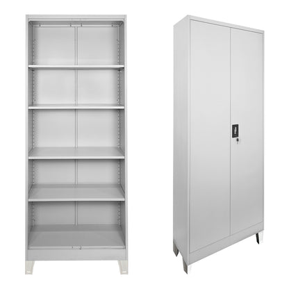 Ugren metal wardrobe in light gray 70x40x190cm