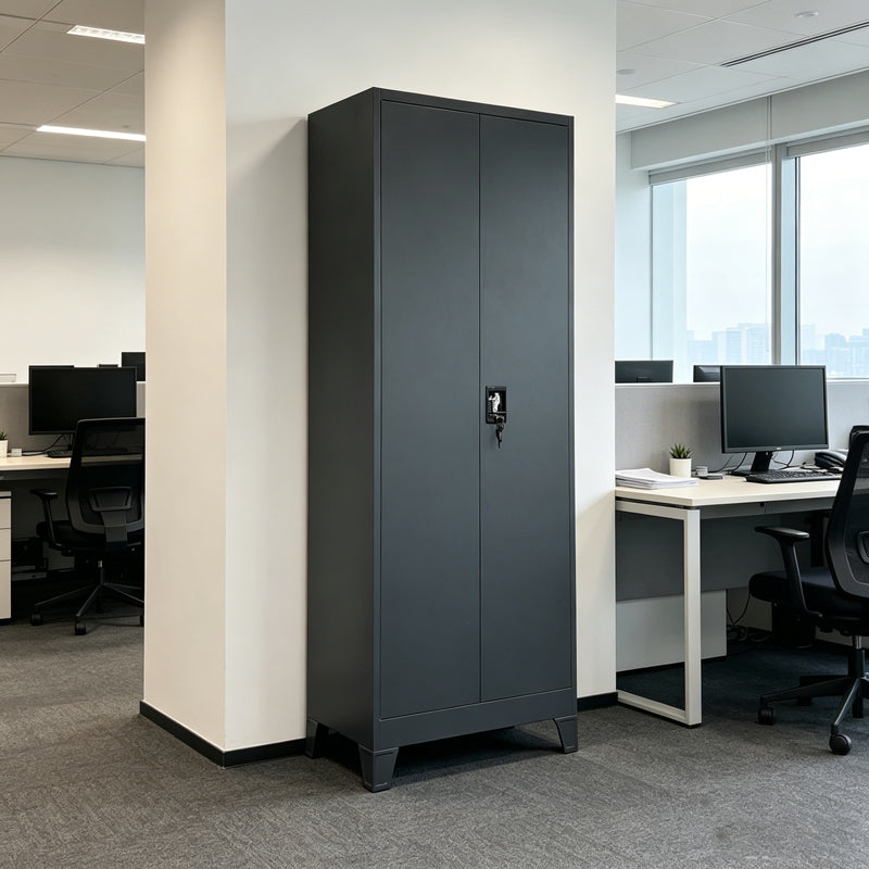 Ugren metal wardrobe anthracite 70x40x190cm