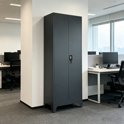 Ugren metal wardrobe anthracite 70x40x190cm