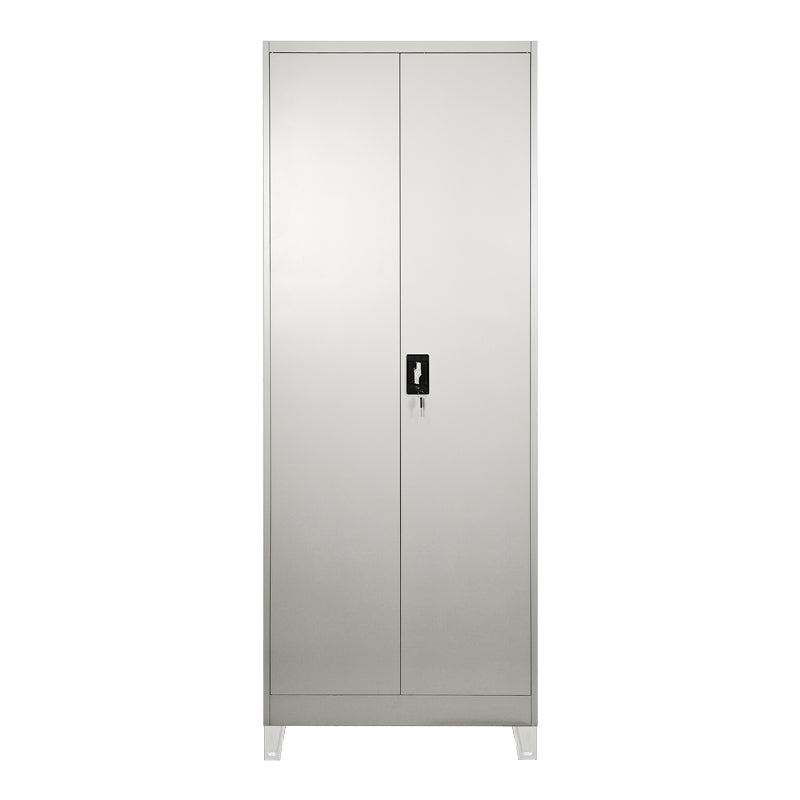 Zogi metal wardrobe with partition in light gray 70x40x190cm