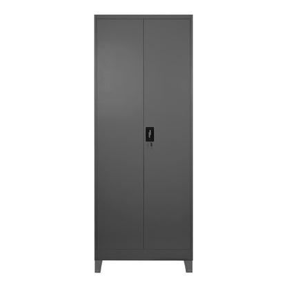 Zogi metal wardrobe with partition in anthracite 70x40x190cm