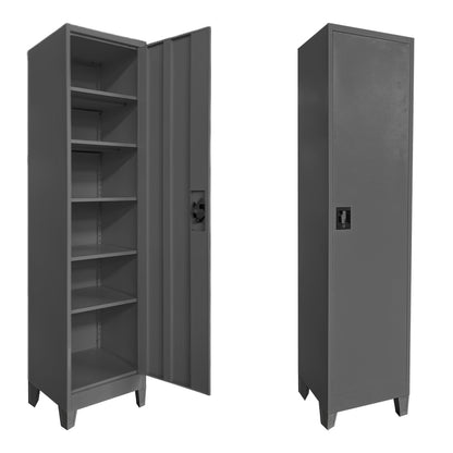 Koya column wardrobe, anthracite metal, 45x50x190cm
