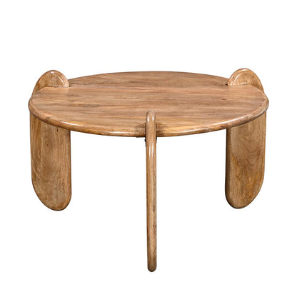 Coffee table Earten solid acacia wood in natural color D80x40cm