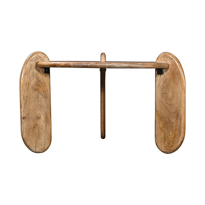 Coffee table Earten solid acacia wood in natural color D80x40cm