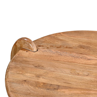 Coffee table Earten solid acacia wood in natural color D80x40cm