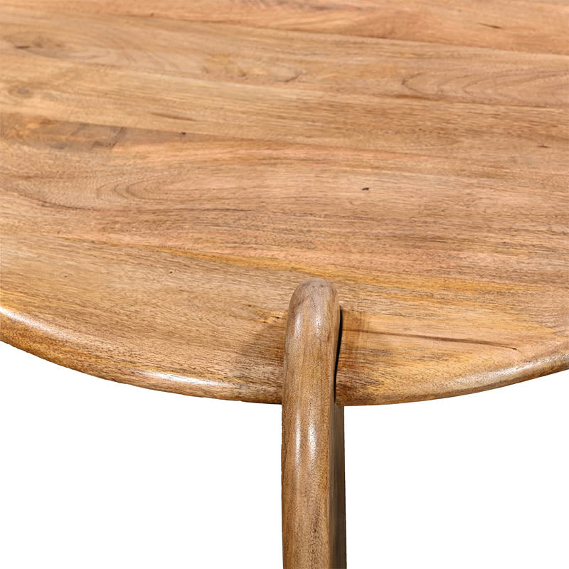 Coffee table Earten solid acacia wood in natural color D80x40cm
