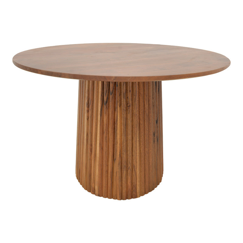 Tully table solid acacia wood in walnut shade D120x75cm
