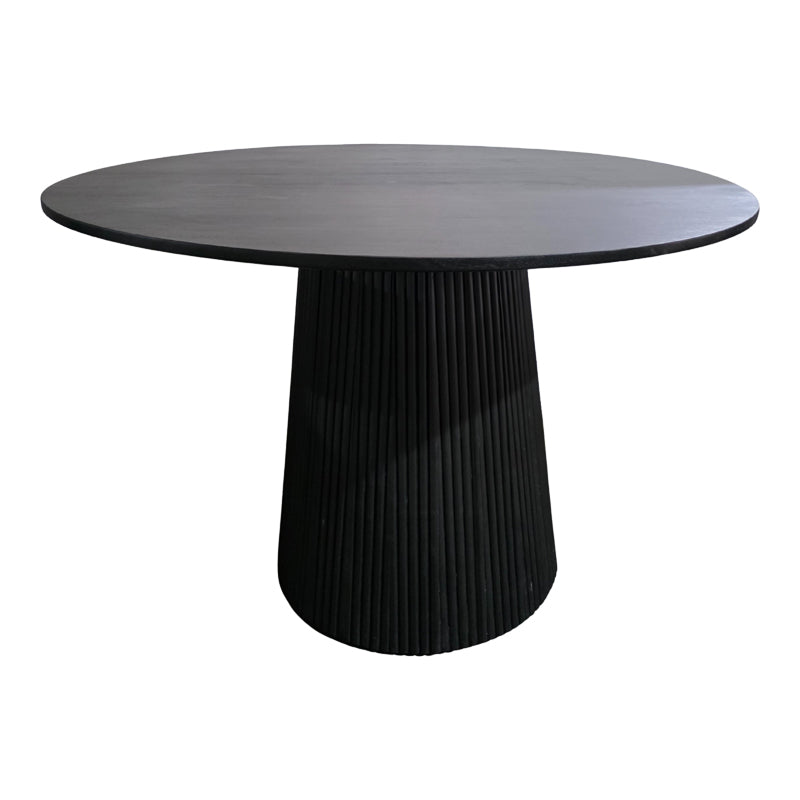 Tully table solid acacia wood in black shade D120x75cm