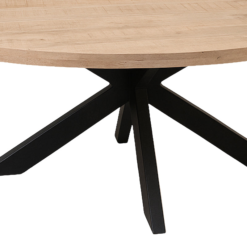 Vestia table, solid mango wood in a natural shade with black metal legs 220x100x76cm