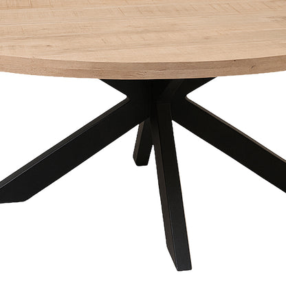 Vestia table, solid mango wood in a natural shade with black metal legs 220x100x76cm