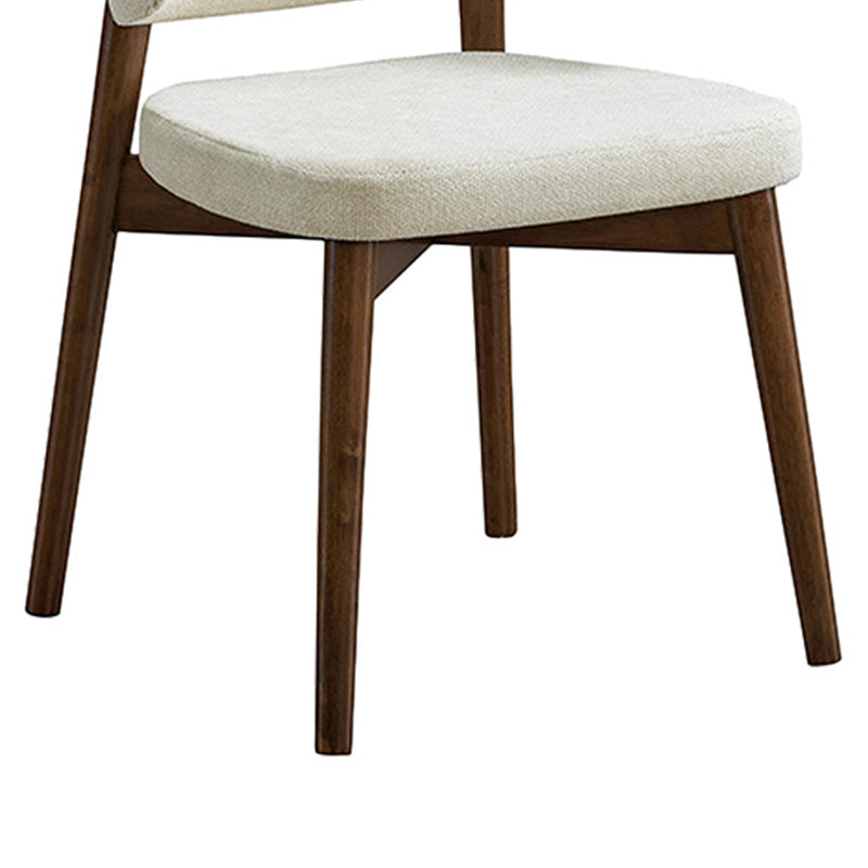 Siena chair rubberwood in walnut-ecru shade 48x50x81cm