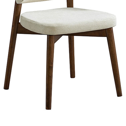 Siena chair rubberwood in walnut-ecru shade 48x50x81cm
