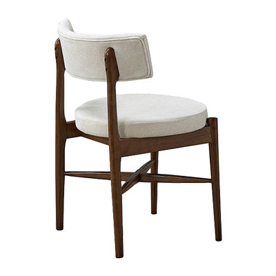Raudi rubberwood chair in walnut-ecru shade 45.5x45.5x81cm