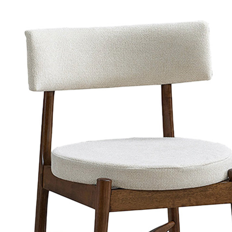 Raudi rubberwood chair in walnut-ecru shade 45.5x45.5x81cm