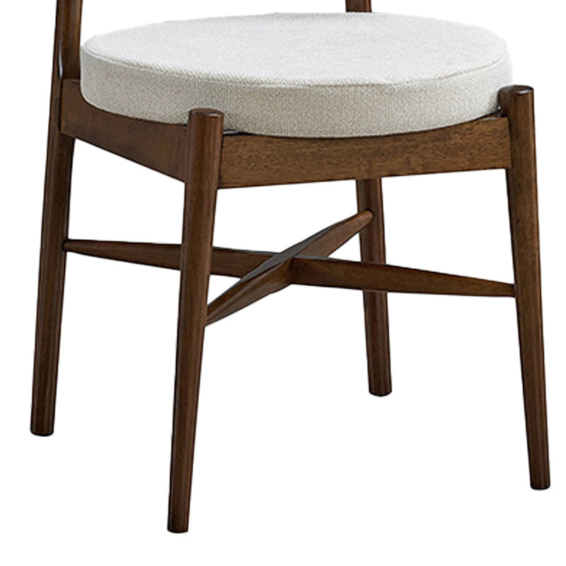 Raudi rubberwood chair in walnut-ecru shade 45.5x45.5x81cm