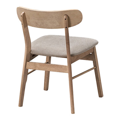 Cairo rubberwood chair in natural-beige shade 47x47x76cm