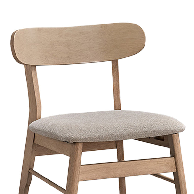 Cairo rubberwood chair in natural-beige shade 47x47x76cm