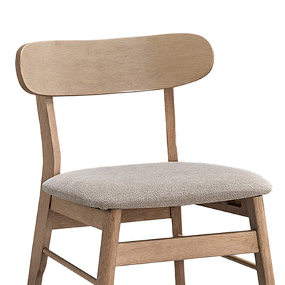 Cairo rubberwood chair in natural-beige shade 47x47x76cm