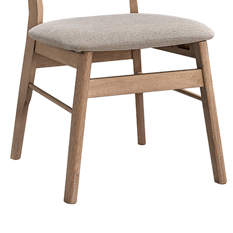 Cairo rubberwood chair in natural-beige shade 47x47x76cm