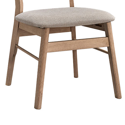 Cairo rubberwood chair in natural-beige shade 47x47x76cm