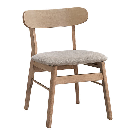 Cairo rubberwood chair in natural-beige shade 47x47x76cm