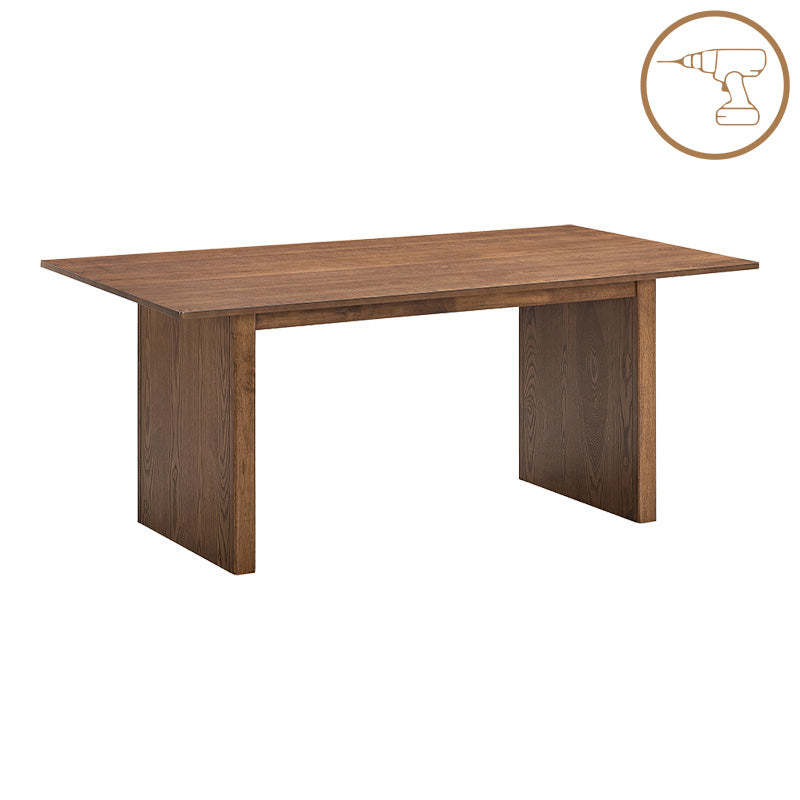 Dining table set Eleganza-Siena set of 7 pieces mdf in walnut shade 180x99x75.8cm