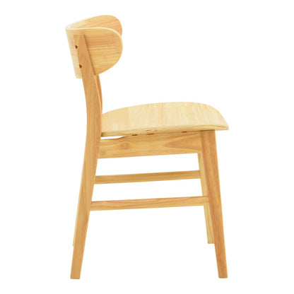 Lumnia chair rubberwood in natural shade 46x50x76cm